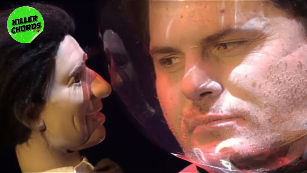 Kristoffer Polaha and Fergus ventriloquist dummy in Mimics film