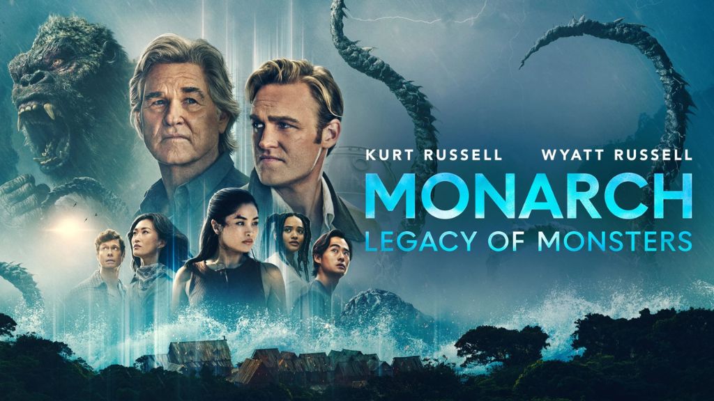 Monarch: Legacy of Monsters Season 2 official trailer poster featuring Godzilla and Kong