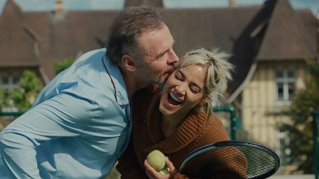 Simon Pegg and Sofia Boutella on set of Only What We Carry