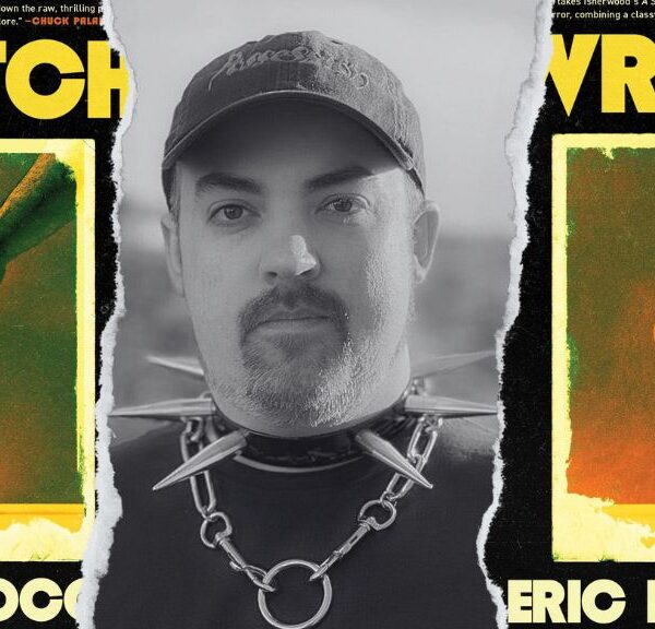 Eric LaRocca author portrait and Wretch book cover