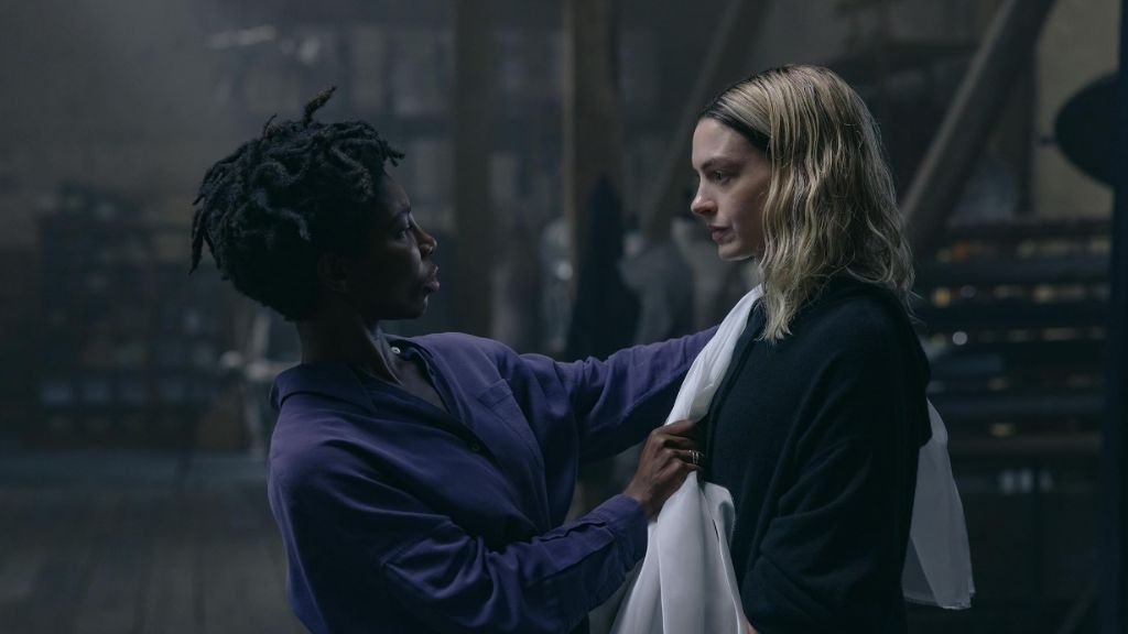 Anne Hathaway and Michaela Coel in Mother Mary